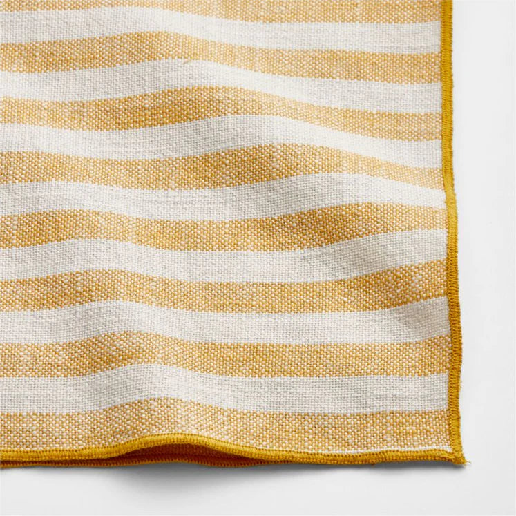 JEHROSE | Merrow Stitch Yellow Stripe Napkin