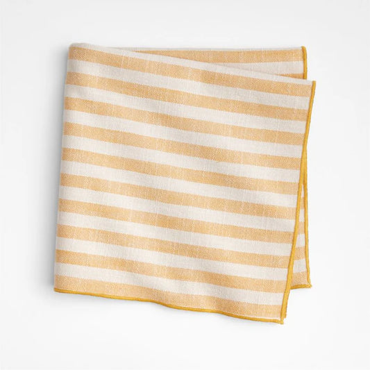 JEHROSE | Merrow Stitch Yellow Stripe Napkin